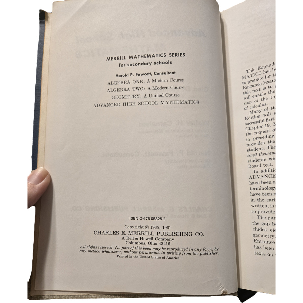 Advanced High School Mathematics: Expanded Edition Calculus Vintage - Picture 10 of 10